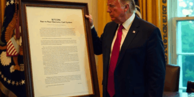 Trump reveals bitcoin whitepaper in deepfake video