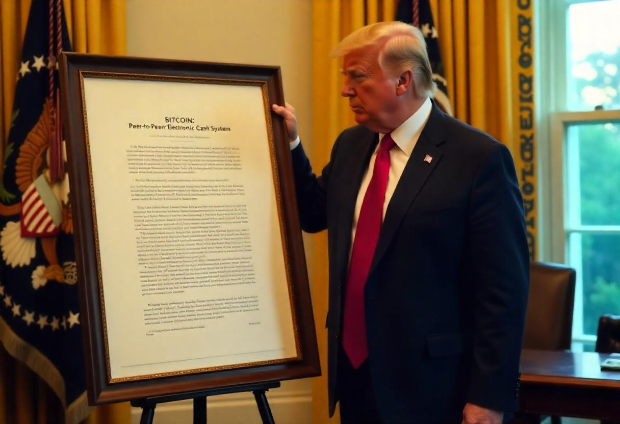 Trump reveals bitcoin whitepaper in deepfake video