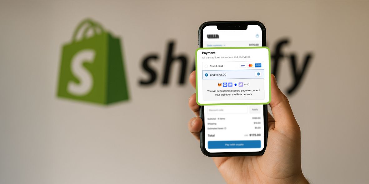 The e-commerce giant partners with Coinbase and Stripe to enable fast, borderless USDC payments, with automatic fiat conversion
