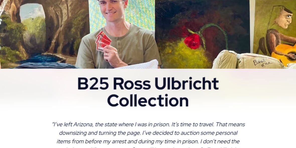 Ross Ulbricht, who was jailed for operating a website selling drugs, reenters public life with a symbolic Bitcoin auction, and the unwavering crypto industry support