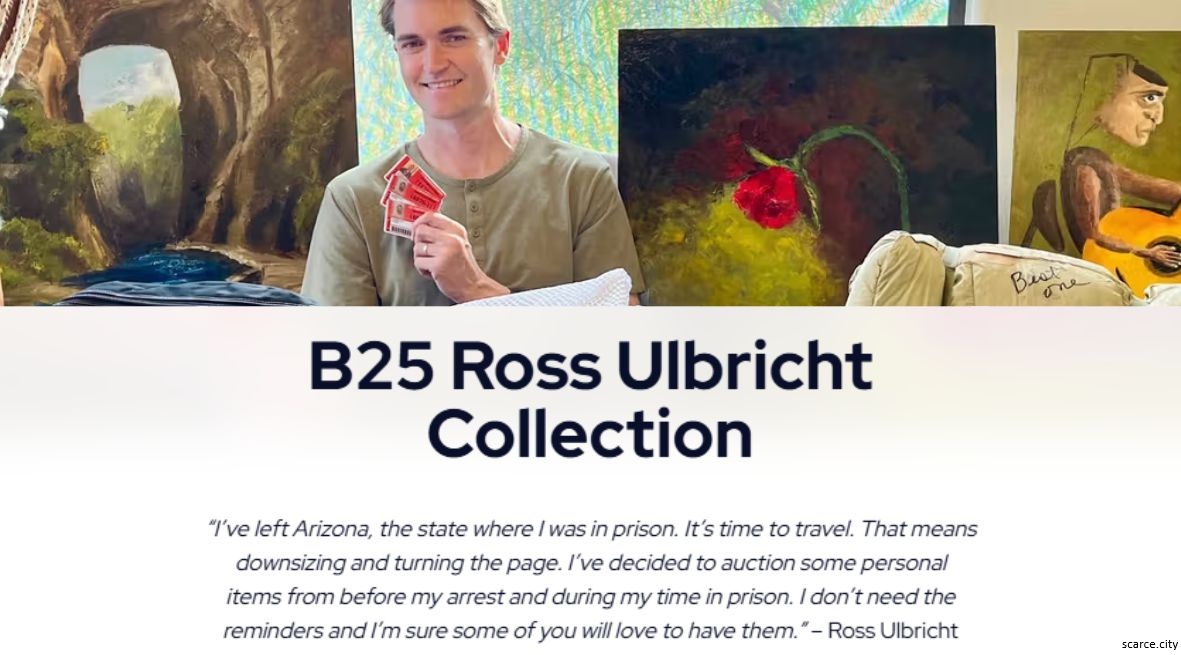 Ross Ulbricht, who was jailed for operating a website selling drugs, reenters public life with a symbolic Bitcoin auction, and the unwavering crypto industry support