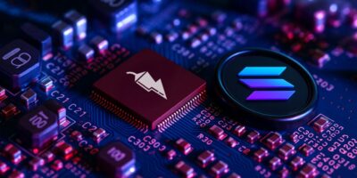 a close up of a computer chip. True Trading