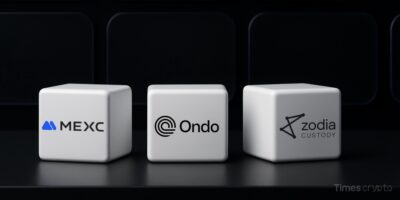 a group of white cubes with different symbols. Global Markets Alliance: Zodia Custody & Mexc Joins Ondo's Push for Tokenized Assets