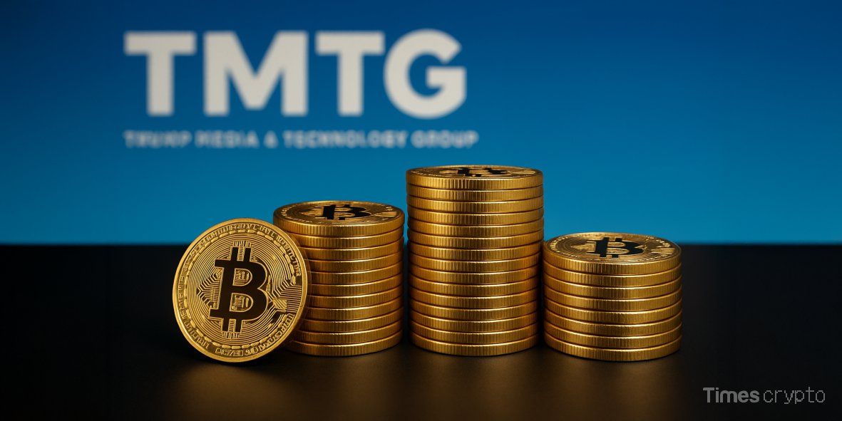 a stack of gold coins. Trump Media Goes All-In: $2B Bitcoin Buy Makes It Top 5 Corporate Holder