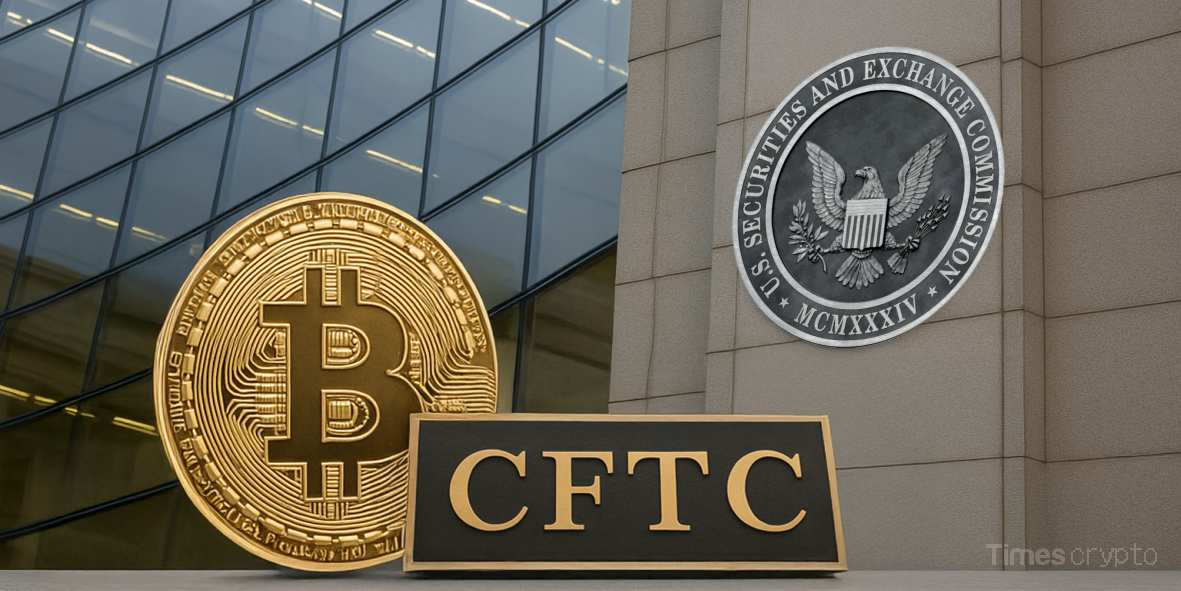 a group of coins next to a building. Crypto Sprint: CFTC and SEC to Cooperate on White House Recommendations