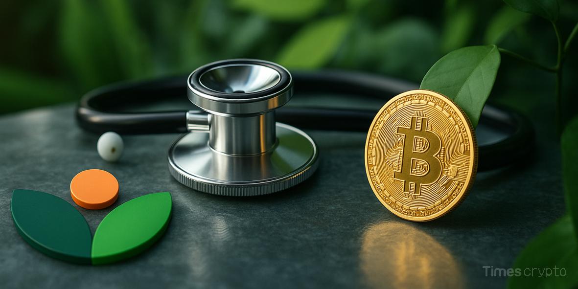 a stethoscope next to a gold bitcoin. KindlyMD Buys $679M in Bitcoin: Healthcare Firm Now Holds 5,765 BTC