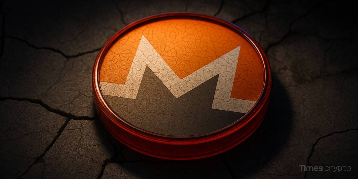 a round orange and white XMR logo. Monero Attack: Kraken Pauses XMR Deposits Amid Qubic’s 51% Attack Threat - Next Target DOGE