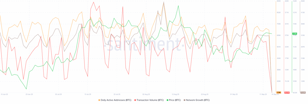 Cryptocurrency Weekly Price Prediction: BTC, ETH, XRP Rally as Markets Bet Big on FOMC Rate Cuts 6 BTC Network Growth Details 14092025