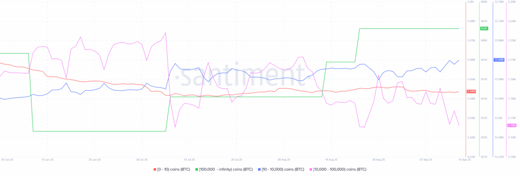 Cryptocurrency Weekly Price Prediction: BTC, ETH, XRP Rally as Markets Bet Big on FOMC Rate Cuts 5 BTC Whales 14092025