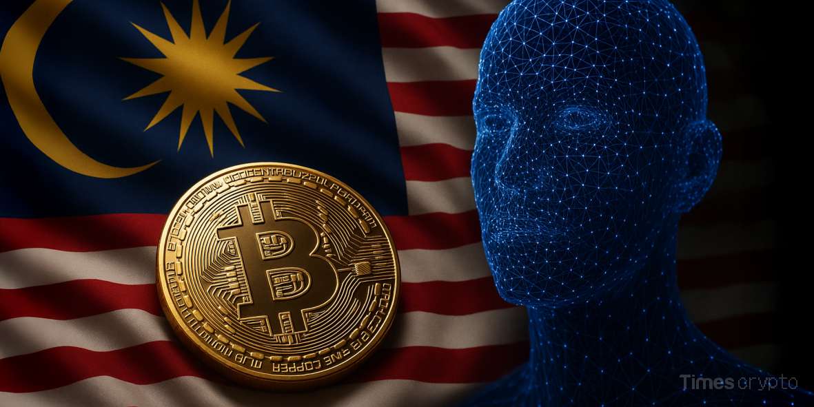 Bitcoin and digital identity concept with a Malaysian flag background. Malaysian MPs Targeted in Coordinated AI Deepfake Extortion for Crypto