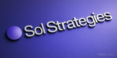 Text on purple background, modern design. SOL Strategies Set for Nasdaq Debut, Boosting Solana's Institutional Profile