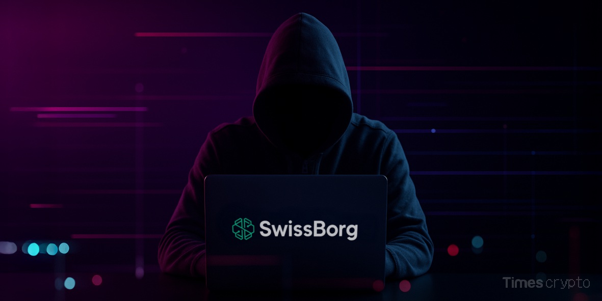 A hacker figure using laptop in darkness. SwissBorg SOL Exploit: $41M in SOL Drained via 3rd-Party API Breach