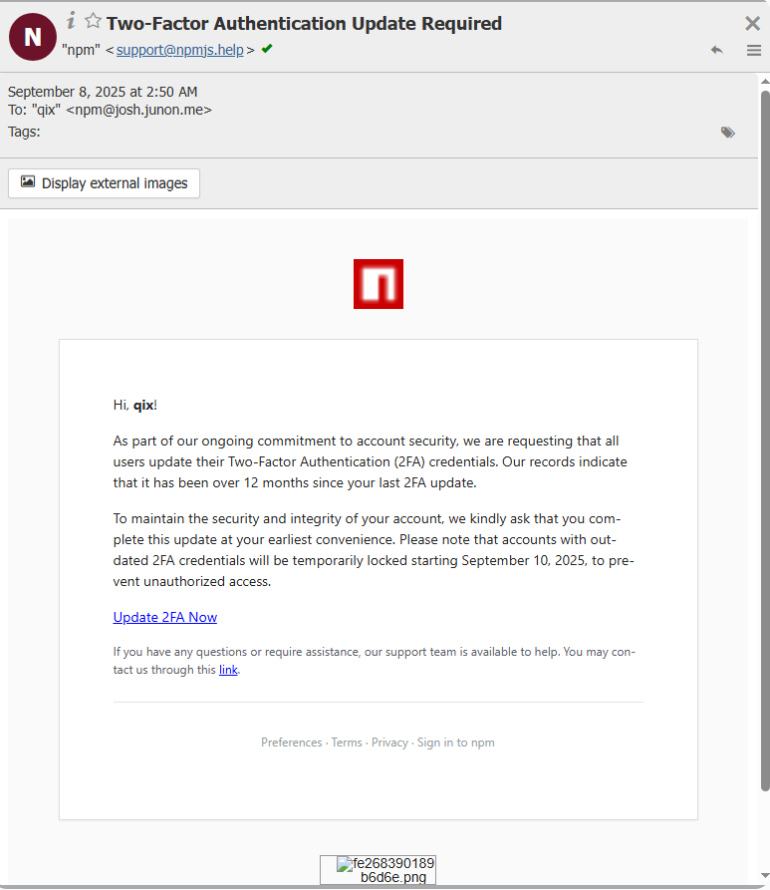 NPM Packages Hack: Alarming supply chain attack targets Web3 Wallets via JavaScript Libraries with 2 billion weekly downloads.