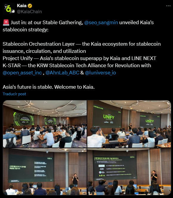 Kaia Stablecoin Super App: Kaia and LINE NEXT have disclosed the introduction of ‘Project Unify,’ a stablecoin super application built directly into LINE Messenger, to become a universal cross-border payments and DeFi platform for Asia.