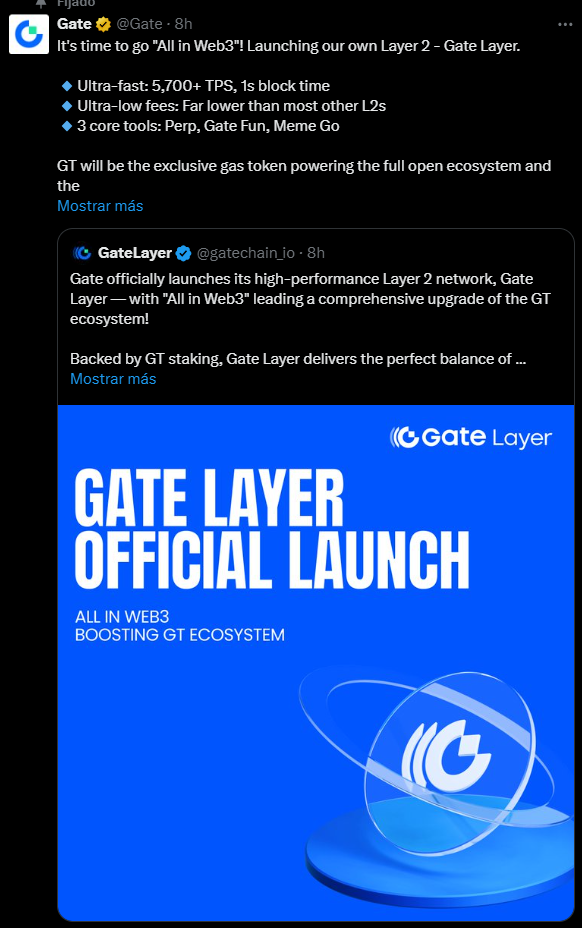 Gate Layer 2 Network Launches in Major Web3 Push Crypto exchange Gate.io has announced its new Ethereum-compatible Gate Layer 2 Network, enabling it to solidify its "All in Web3" vision and significantly upgrade the utility of its native GT token.
