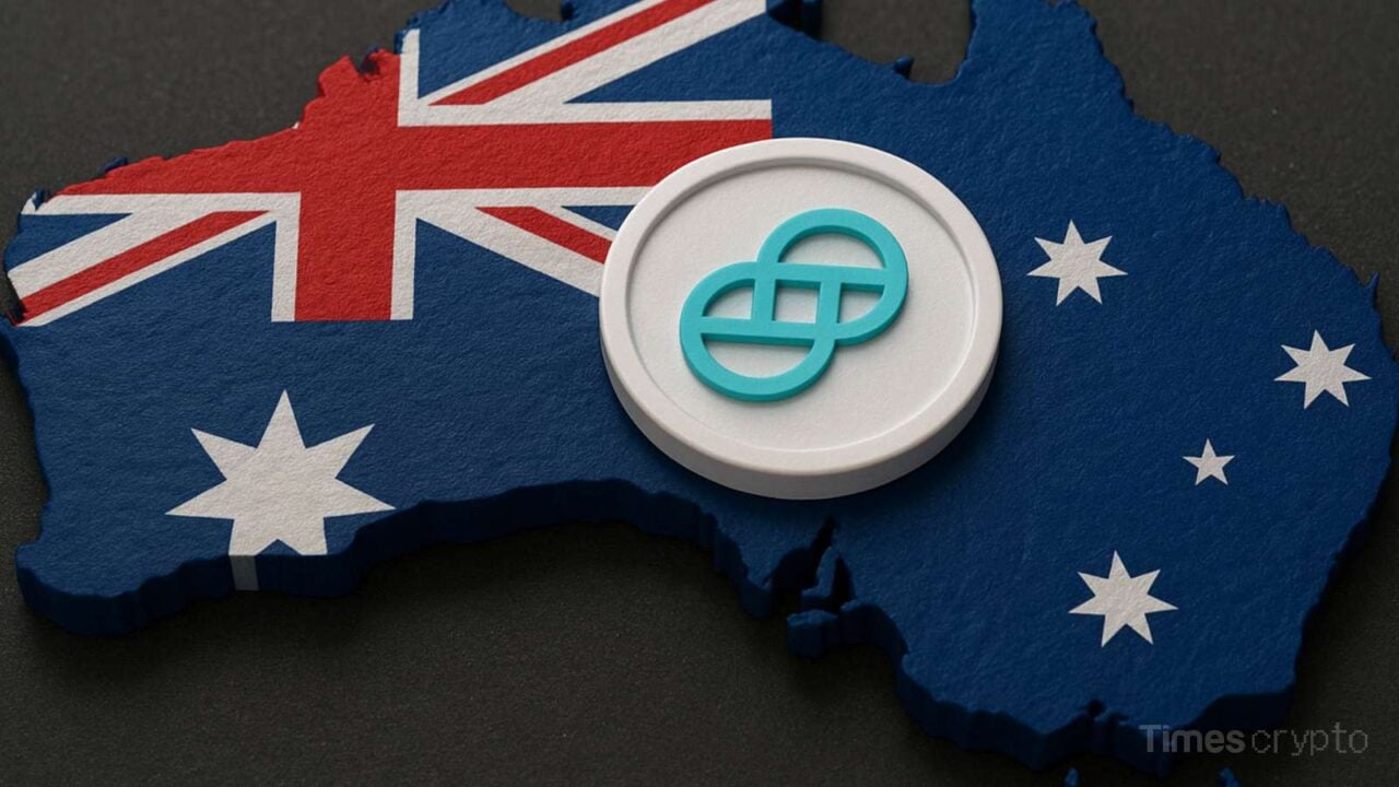 Australia map with Gemini logo. Gemini Expands Operations to Australia with Local Banking and New Leadership