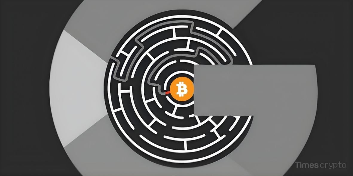 Bitcoin symbol in a Google maze. Google Quantum Echoes Breakthrough Verifies Quantum Advantage - Is Bitcoin at Risk?