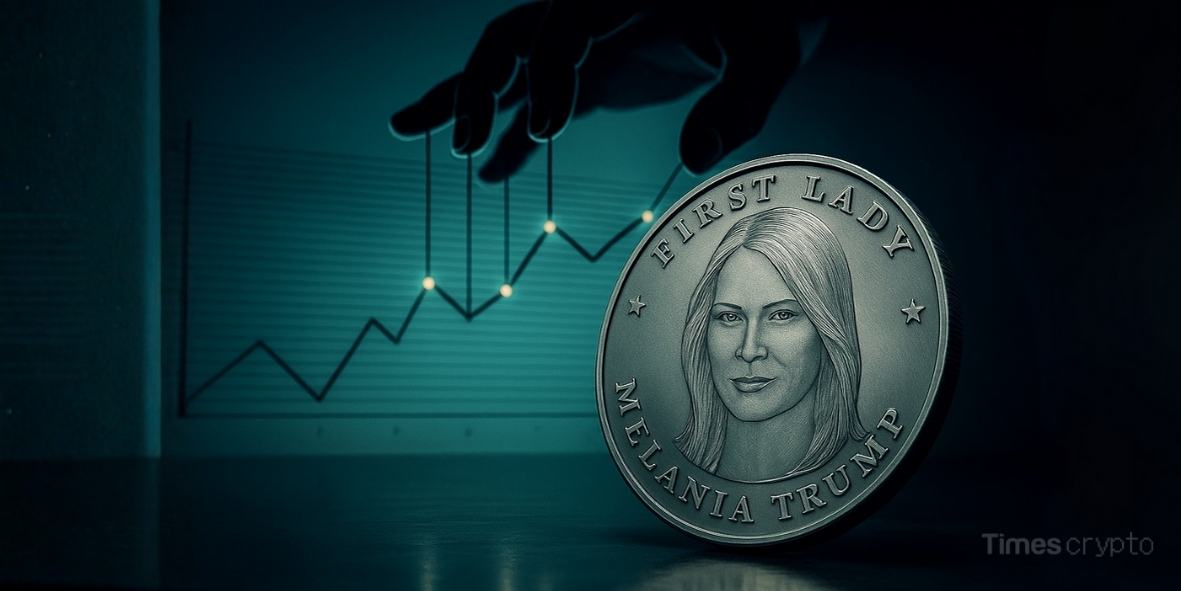 Coin with Melania Trump image. Melania Coin Fraud Allegations Reveal "Pump-and-Dump" Scheme
