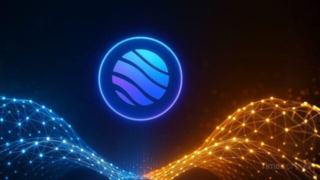 VYFi logo with blue and orange. VyFinance Launches cstAPEX to Bridge Cardano DeFi with EVM Networks