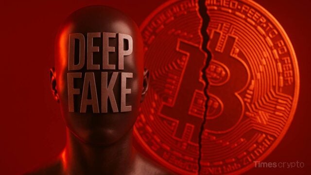 Deep fake concept with Bitcoin symbol. Deepfake Crypto Scam Swindles Welsh Pensioner Out of £60,000