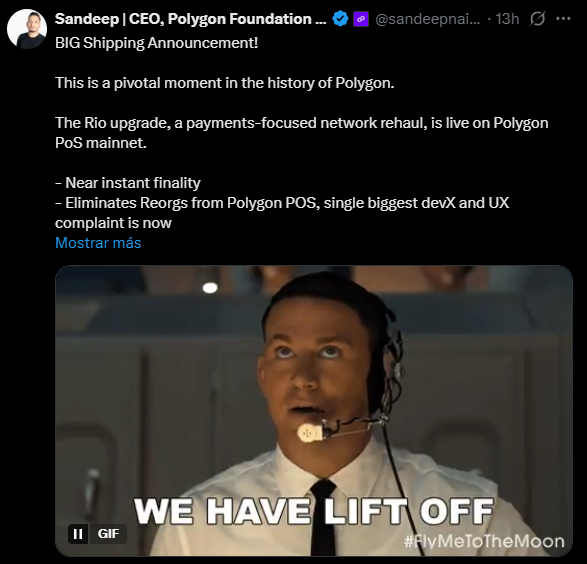 Polygon Rio Upgrade Revolutionizes Payments with 5,000 TPS and Instant Finality: This major network upgrade removes chain reorganizations (reorgs) and adds lightweight nodes, positioning Polygon as a premier blockchain for global payment infrastructure.