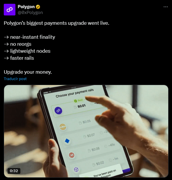 Polygon Rio Upgrade Revolutionizes Payments with 5,000 TPS and Instant Finality: This major network upgrade removes chain reorganizations (reorgs) and adds lightweight nodes, positioning Polygon as a premier blockchain for global payment infrastructure.