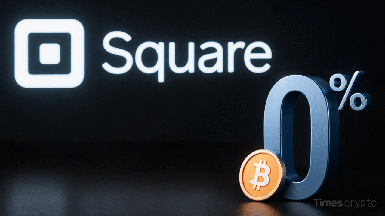 Square logo with Bitcoin' zero fees. Square Bitcoin Launches Zero-Fee Payments for 4 Million Merchants