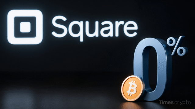 Square logo with Bitcoin' zero fees. Square Bitcoin Launches Zero-Fee Payments for 4 Million Merchants