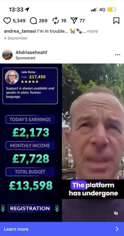 Deepfake Crypto Scam Swindles Welsh Pensioner Out of £60,000 Deepfake Crypto Scam Swindles Welsh Pensioner Out of £60,000: A 71-year-old with early-stage dementia lost his savings after fraudsters used AI-generated Martin Lewis footage to promote a fraudulent crypto investment scheme.