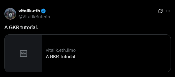 Vitalik's GKR Tutorial Unlocks Ultra-Fast ZK Proofs: Ethereum's co-founder details how the "Batch × Layer" protocol can dramatically accelerate zero-knowledge proving for parallel computations like hashing and AI.