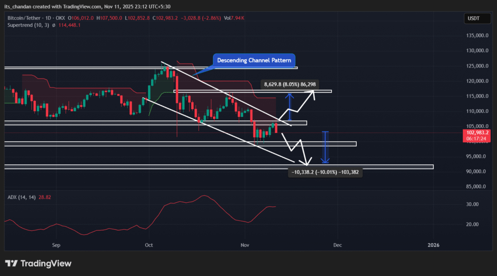 Here’s Why BTC Price is Falling? 2 Bitcoin price chart