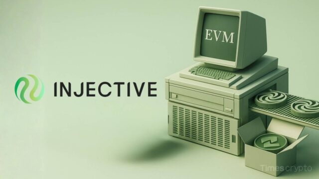 Injective label and a personal computer printing Injective logos. Injective Native EVM Mainnet Launches, Uniting MultiVM Development