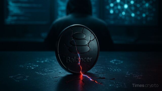 A Balancer Protocol Token with a hacker watching screens background. Balancer Exploit Drains $120M in Major DeFi Security Breach