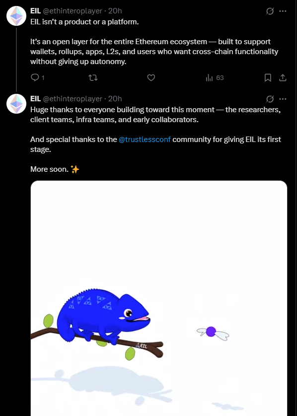 Ethereum Interop Layer (EIL) Proposal Aims to Unify Fragmented L2 Ecosystem Ethereum Interop Layer (EIL) Proposal Aims to Unify Fragmented L2 Ecosystem: Foundation's new framework could eliminate bridges and intermediaries, making multiple rollups feel like a single chain for users.