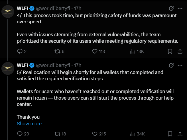 Trump-Linked Crypto Project WLFI Faces Fresh Heat Over Wallet Freezes; Here’s What Happened 4 WLFI