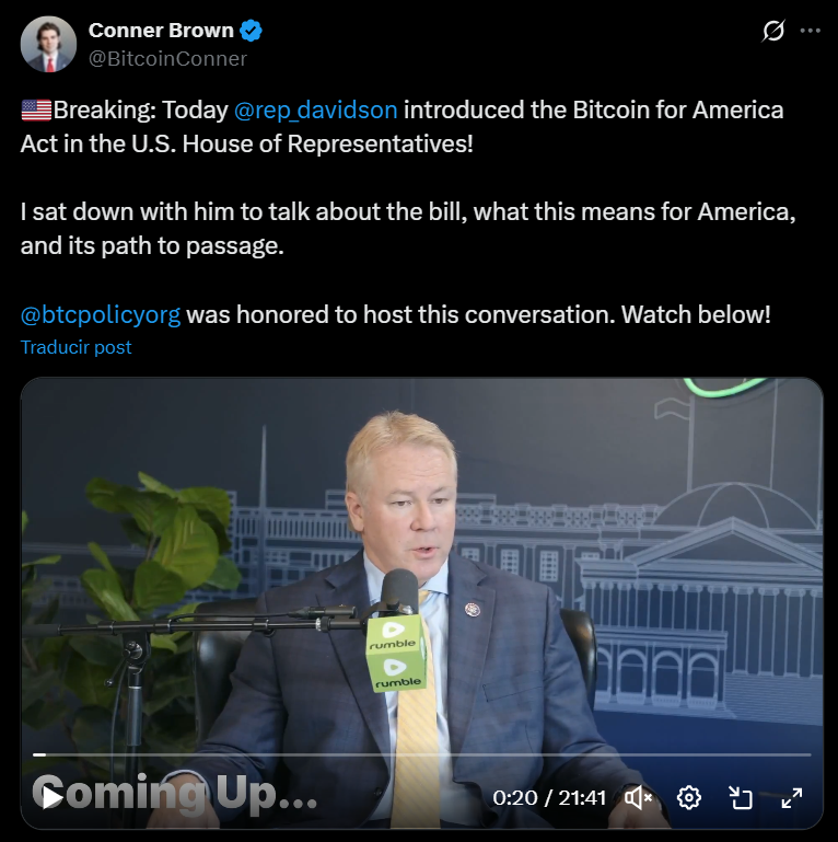 Americans to Pay Taxes in Bitcoin Under New Congressional Proposal Americans to Pay Taxes in Bitcoin Under New Congressional Proposal: Rep. Warren Davidson's Bitcoin for America Act would direct cryptocurrency tax payments to build national strategic reserve.