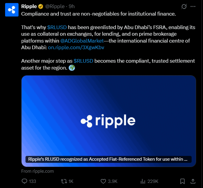 Ripple USD Gains FSRA Approval for Use Within Abu Dhabi Global Market 2 Ripple