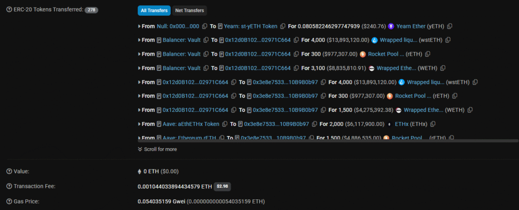 Yearn Finance Exploit Drains $3M via yETH Infinite Mint Attack Yearn Finance Exploit Drains $3M via yETH Infinite Mint Attack: An attacker minted trillions of yETH tokens to drain Balancer pools, moving approximately $3 million in stolen ETH through Tornado Cash.
