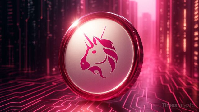 Futuristic unicorn coin on circuit. Uniswap Governance Passes Historic 'UNIfication' Proposal, Triggers 100M Token Burn