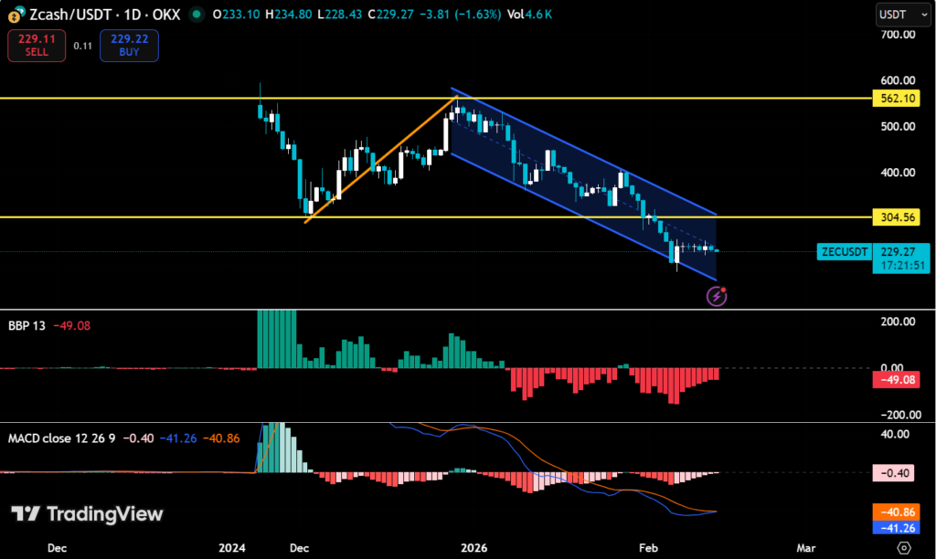 Zcash Price Holds $230 While Smart Money Stays Absent 3 image 148