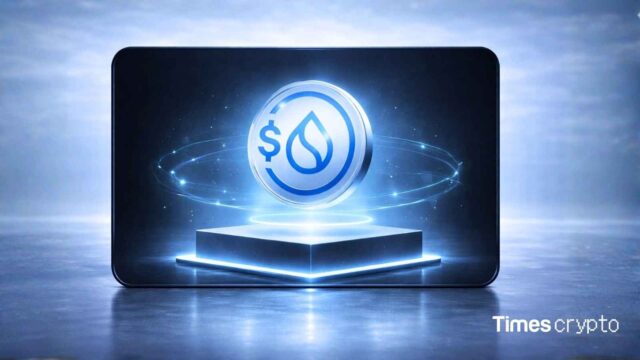 SUI token, SUIusd with glowing effects. Sui Dollar 'USDsui' Launches, Promising Treasury Yield Back to the Ecosystem