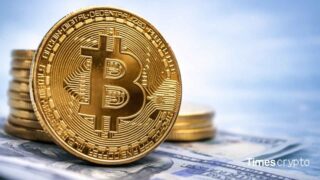 Bitcoin coin on dollar bills. Bitcoin Weekly Price Hits $71K, Decoupling from War-Driven Oil Rally