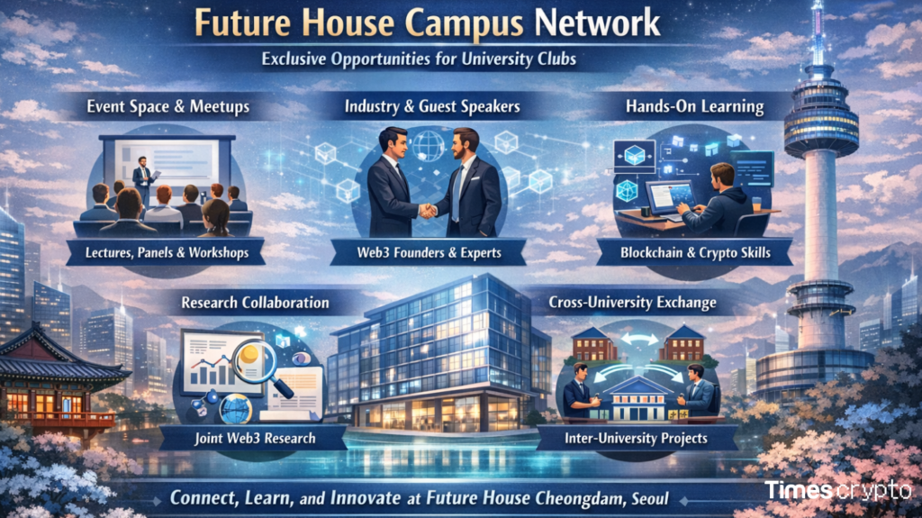 Future House Campus Network Opens Korea’s Elite Universities to Crypto Future House Campus Network Opens Korea’s Elite Universities to Crypto: The initiative unites blockchain clubs from ten elite institutions to create a structured engagement channel for global protocols and brands.
