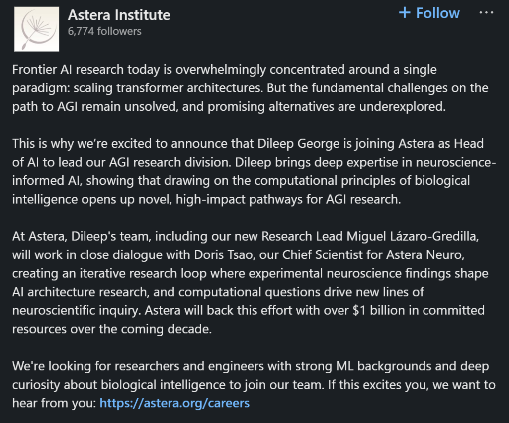 Crypto Billionaire Bets $1 Billion on Neuro-Inspired AGI Effort to Rival Transformers Crypto Billionaire Bets $1 Billion on Neuro-Inspired AGI Effort to Rival Transformers: The Ripple and Stellar founder, Jed McCaleb, is funding a nonprofit lab to reverse-engineer the brain's algorithms, then build AI that learns like a human.
