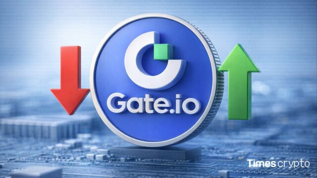 Gate.io logo with up and down arrows. Gate Integrates Polymarket, Competing CEXs in the Prediction Markets Industry