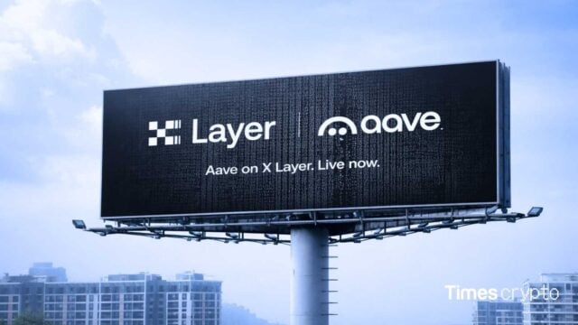 Billboard advertising Aave on OKX's X Layer