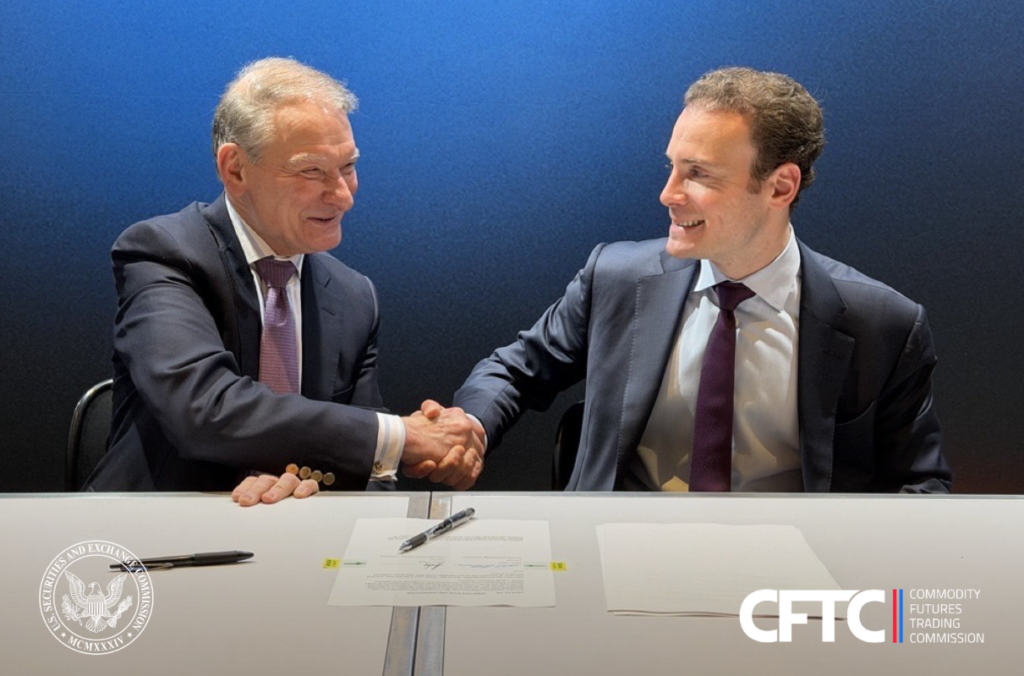 SEC and CFTC Sign Landmark Crypto Oversight Pact to End 'Turf Wars' SEC and CFTC Sign Landmark Crypto Oversight Pact to End 'Turf Wars': The historic MOU establishes a Joint Harmonization Initiative to coordinate rules for digital assets and dually registered firms.