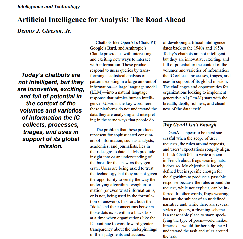 CIA to Embed AI in Core Intelligence Analysis, Deputy Director Says 2 image 168