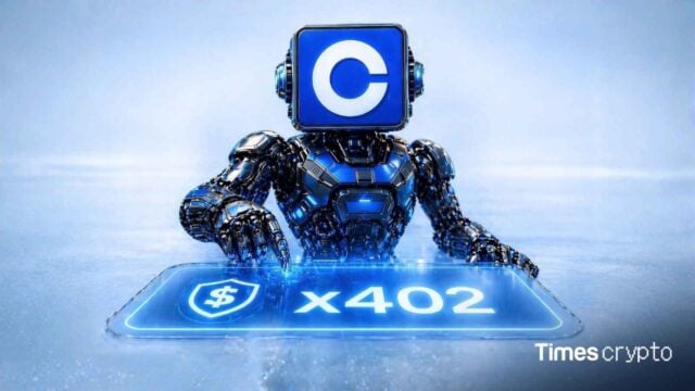 Robot with Coinbase logo x402 protocol display screen. Coinbase Launches Agentic.Market: An App Store for AI Agents Powered by x402 Protocol